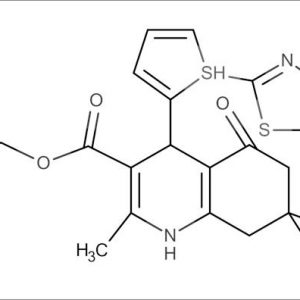 Ethyl 2,7,7-trimethyl-4-(5-((5-methyl-1,3,4-thiadiazol-2-yl)thio)furan-2-yl)-5-oxo-1,4,5,6,7,8-hexahydroquinoline-3-carboxylate