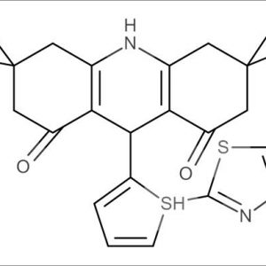 3,3,6,6-Tetramethyl-9-(5-((5-methyl-1,3,4-thiadiazol-2-yl)thio)furan-2-yl)-3,4,6,7,9,10-hexahydroacridine-1,8(2H,5H)-dione