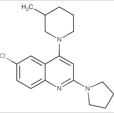 6-Chloro-4-(3-methylpiperidin-1-yl)-2-(pyrrolidin-1-yl)quinoline