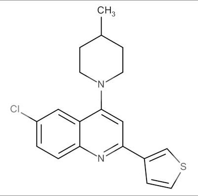 6-Chloro-4-(4-methylpiperidin-1-yl)-2-(thiophen-3-yl)quinoline