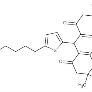 9-(5-Hexylthiophen-2-yl)-3,3,6,6-tetramethyl-3,4,6,7,9,10-hexahydroacridine-1,8(2H,5H)-dione