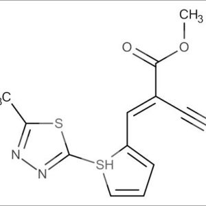 (E)-Methyl 2-cyano-3-(5-((5-methyl-1,3,4-thiadiazol-2-yl)thio)furan-2-yl)acrylate